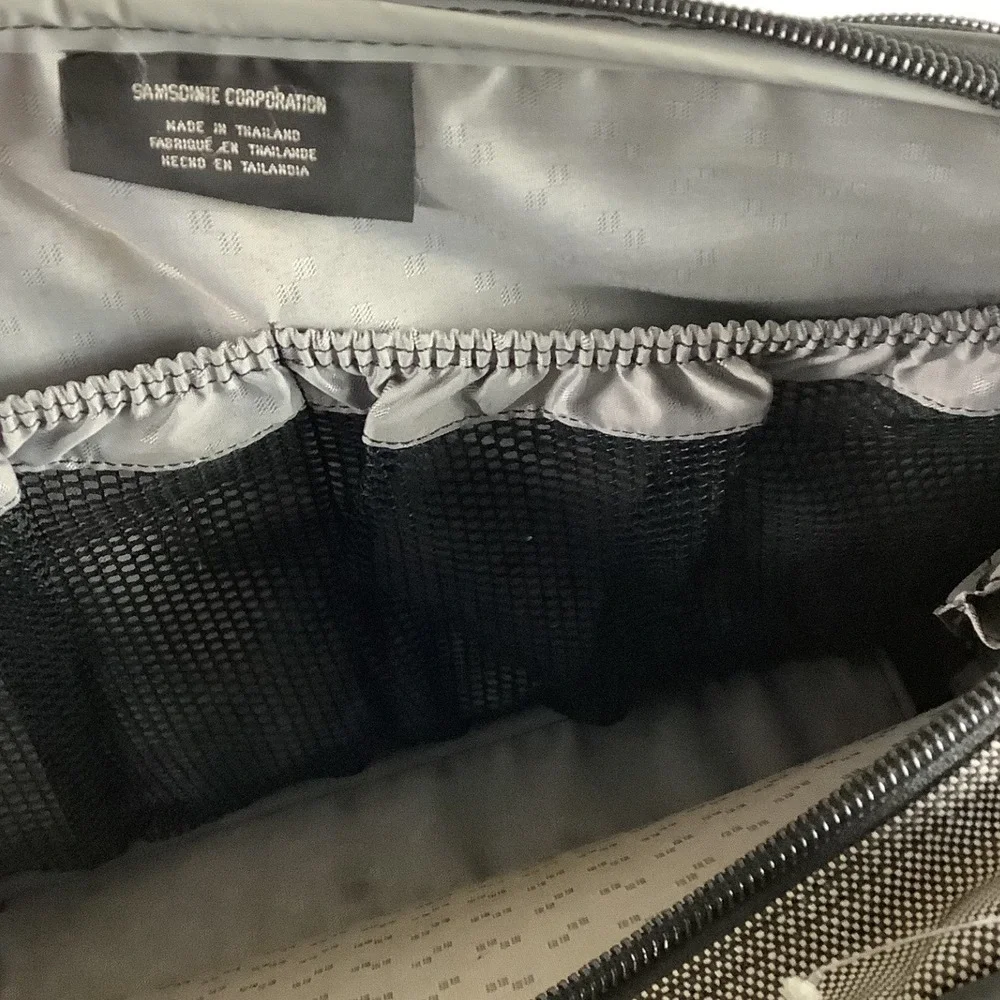 Samsonite Black Grey Ballistic Nylon Laptop Briefcase Travel Messenger Bag